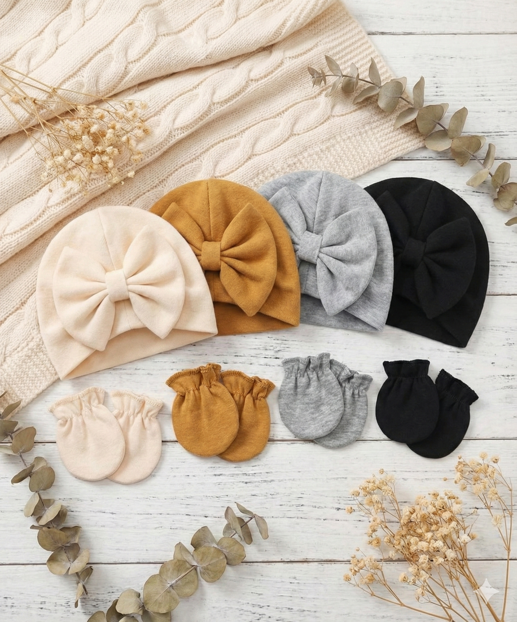 4 Sets Sara Headbands and Gloves